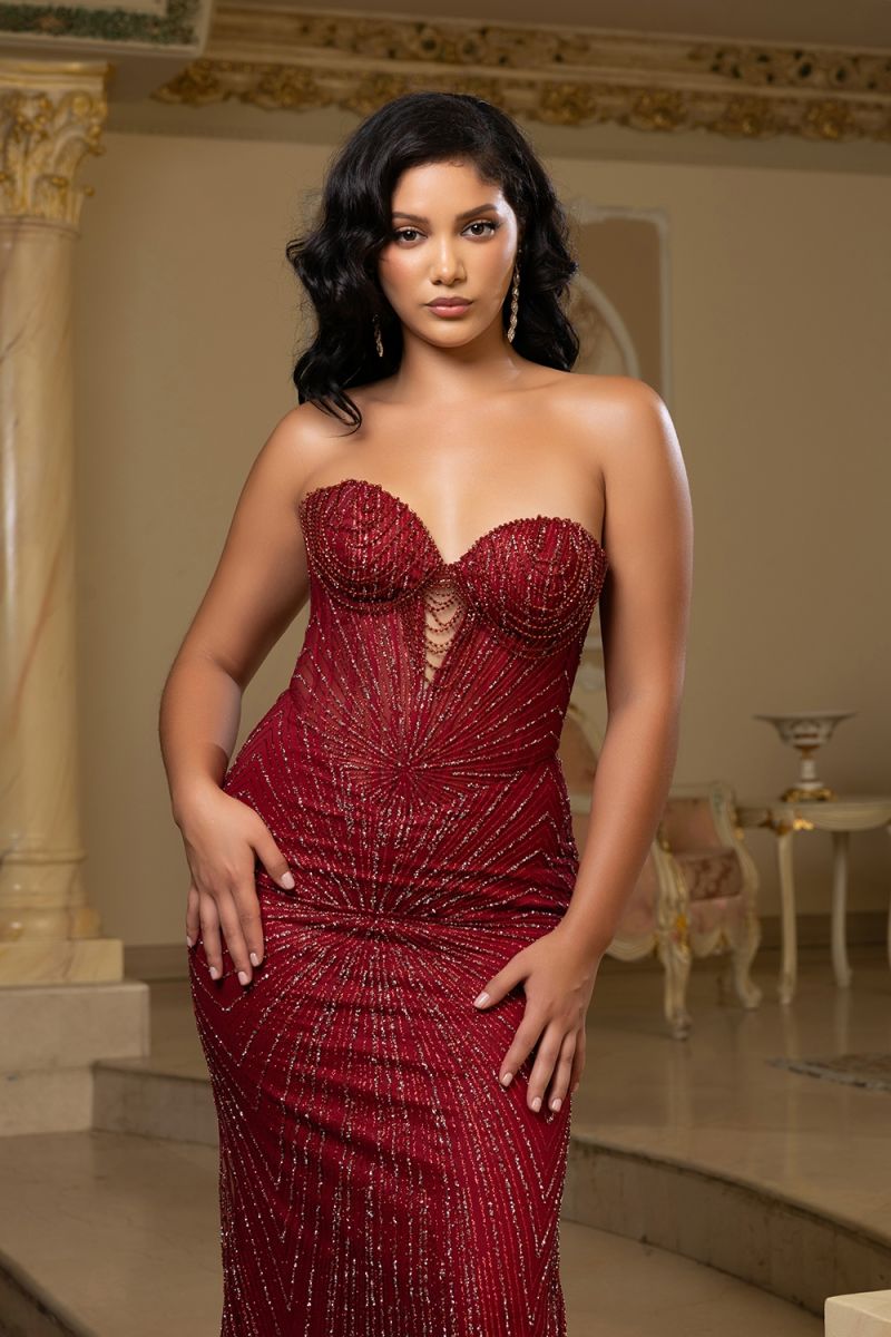 May Queen MQ2195 - Long Sheath Dress