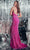 Chic and Holland AF330112 - Plunging V-Neck Sheath Prom Dress Prom Dresses