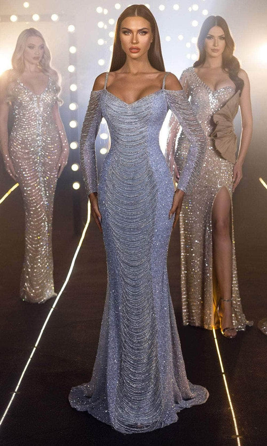 Chic and Holland HF110131 - Swathe Ornate Evening Gown