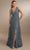 Christina Wu Celebration 22161 - Deep V-neck Dress Special Occasion Dress 0 / Slate