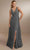 Christina Wu Celebration 22161 - V-Neck Bridesmaid Dress Special Occasion Dress 0 / Charcoal