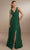 Christina Wu Celebration 22161 - V-Neck Dress Special Occasion Dress 0 / Emerald Green