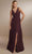 Christina Wu Celebration 22161 - V-Neck Twisted Knot Bridesmaid Dress Special Occasion Dress 0 / Aubergine