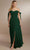 Christina Wu Celebration 22162 - Off Shoulder Gown Special Occasion Dress 0 / Emerald Green