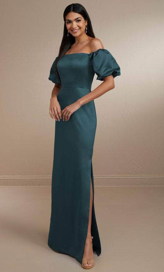 Christina Wu Celebration 22163 - Long Satin Evening Gown Special Occasion Dress 0 / Teal