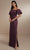 Christina Wu Celebration 22163 - Off Shoulder Column Evening Gown Special Occasion Dress 0 / Aubergine