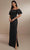 Christina Wu Celebration 22163 - Off Shoulder Column Evening Gown Special Occasion Dress 0 / Black