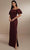 Christina Wu Celebration 22163 - Off Shoulder Gown Special Occasion Dress 0 / Mahogany