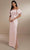 Christina Wu Celebration 22163 - Off Shoulder Satin Gown Special Occasion Dress 0 / Rosewater