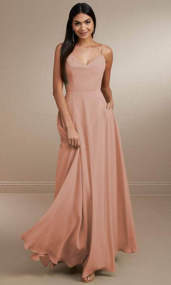 Christina Wu Celebration 22169 - Sleeveless Chiffon Dress Special Occasion Dress 0 / Rose