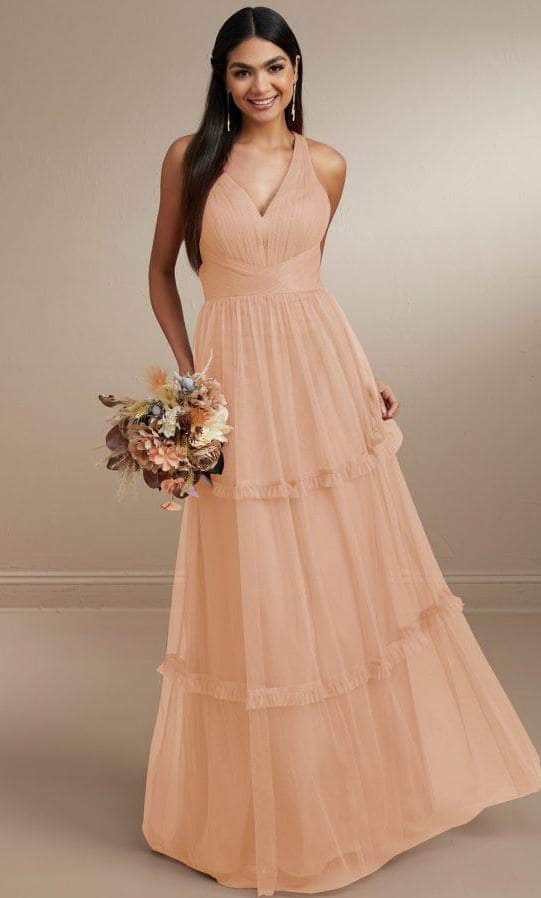 Christina Wu Celebration 22170 - Prom Dress With Ruffled Skirt Special Occasion Dress 0 / Blush Pink