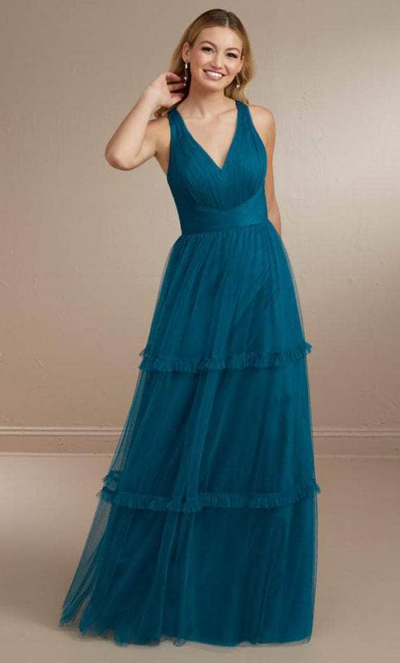 Christina Wu Celebration 22170 - Tulle A-line Dress Special Occasion Dress 0 / Teal