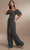 Christina Wu Celebration 22171 - Jumpsuit with Puff Sleeves Special Occasion Dress 0 / Charcoal