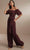 Christina Wu Celebration 22171 - Long Chiffon Jumpsuit Special Occasion Dress 0 / Mahogany