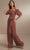 Christina Wu Celebration 22171 - Long Chiffon Jumpsuit Special Occasion Dress 0 / Marsala