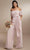 Christina Wu Celebration 22171 - Off-Shoulder Jumpsuit Special Occasion Dress 0 / Frost Rose