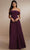 Christina Wu Celebration 22172 - Off-Shoulder A-line Prom Dress Special Occasion Dress 0 / Aubergine