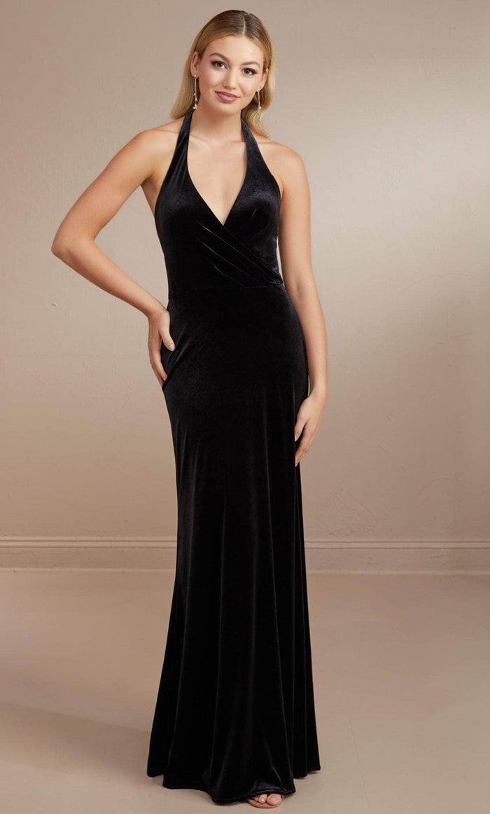 Christina Wu Celebration 22174 - Halter Sleeveless Evening Dress Evening Dress 0 / Black