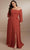 Christina Wu Celebration 22175 - A-line Chiffon Dress Winter Formals and Balls 0 / Terracotta
