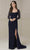 Christina Wu Elegance 17101 - Illusion Sleeve Sheath Evening Dress Evening Dresses 2 / Navy