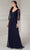 Christina Wu Elegance 17125 - Pleated Deep V-Neck Evening Gown Winter Formals and Balls 2 / Navy