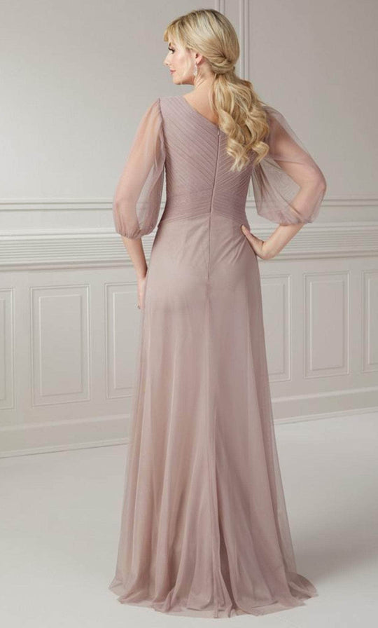 Christina Wu Elegance 17125 - Pleated Deep V-Neck Evening Gown