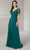 Christina Wu Elegance 17126 - Beaded Foliage V-Neck Evening Gown Evening Dresses 6 / Hunter