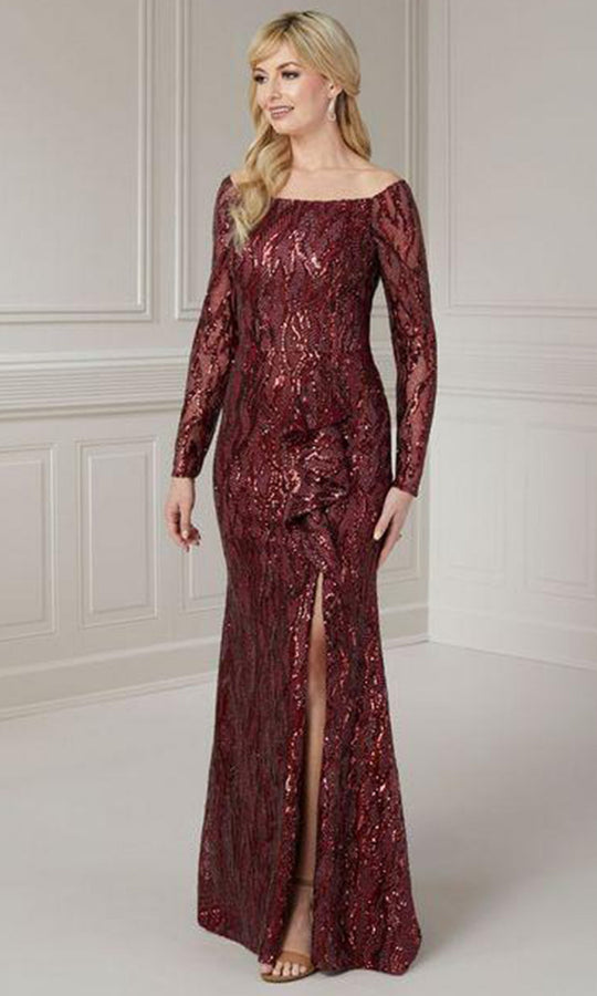 Christina Wu Elegance 17130 - Off Shoulder Sequin Evening Gown