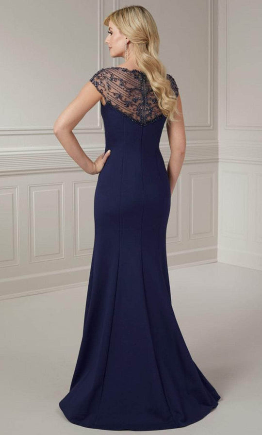 Christina Wu Elegance 17140 - Bateau Evening Gown With Slit