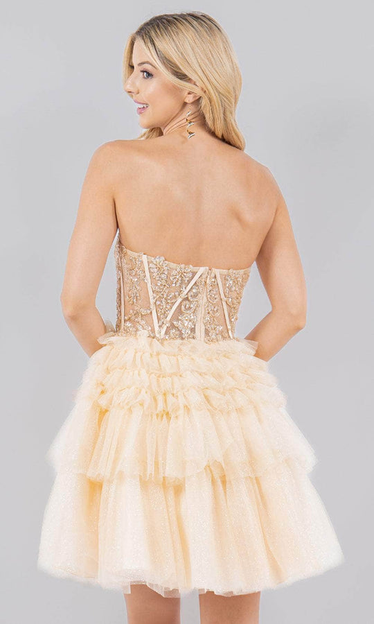 Cinderella Couture 5133J - Strapless Beaded Corset Cocktail Dress