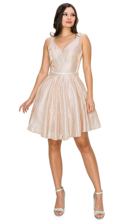 Cinderella Couture 8013J - Sleeveless A-Line Cocktail Dress