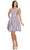 Cinderella Couture 8014J - Glittered Cold Shoulder Cocktail Dress Special Occasion Dress XS / Lilac