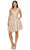Cinderella Couture 8014J - Glittered Cold Shoulder Cocktail Dress Special Occasion Dress XS / Rosegold