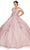 Cinderella Couture 8020J - Off Shoulder Floral Glitter Ballgown Special Occasion Dress XS / Dusty Rose