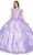 Cinderella Couture 8021J - Off-Shoulder 3D Floral Embellished Ballgown Special Occasion Dress XS / Lilac