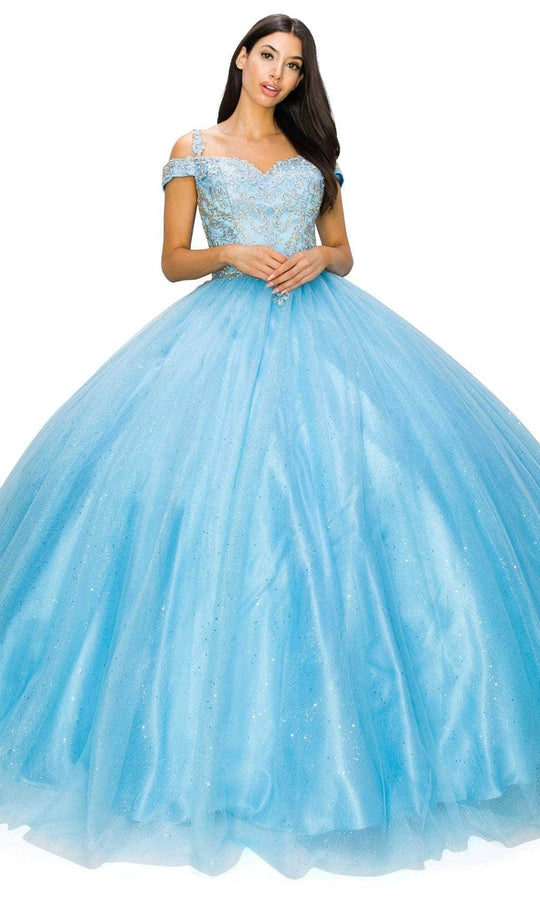 Cinderella Couture 8028J - Sweetheart Cold Shoulder Ballgown