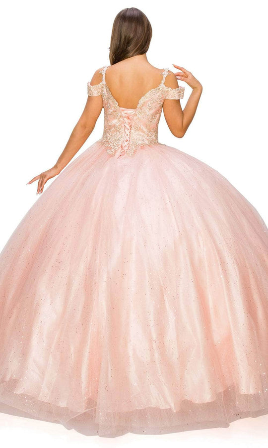 Cinderella Couture 8028J - Sweetheart Cold Shoulder Ballgown