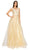 Cinderella Couture 8029J - Gold Embroidered A-Line Prom Gown Special Occasion Dress