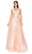 Cinderella Couture 8029J - Gold Embroidered A-Line Prom Gown Special Occasion Dress XS / Blush