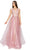 Cinderella Couture 8029J - Gold Embroidered A-Line Prom Gown Special Occasion Dress XS / Dusty Rose