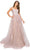 Cinderella Couture 8031J - Floral Embroidered Tulle Prom Gown Special Occasion Dress XS / Mauve