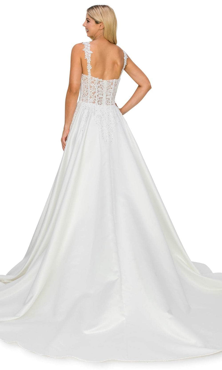Elegant Sleeveless Lace with Faux Flower Baby Dress by Cinderella Couture USA AS9138B