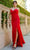 Cinderella Couture 8044J - Ruched Sweetheart Glitter Prom Gown Special Occasion Dress XS / Red