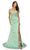 Cinderella Couture 8050J - Floral Appliqued Sweetheart Prom Gown Special Occasion Dress XS / Sage