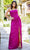Cinderella Couture 8052J - Ruched Allover Sequin Prom Gown Special Occasion Dress XS / Fuchsia