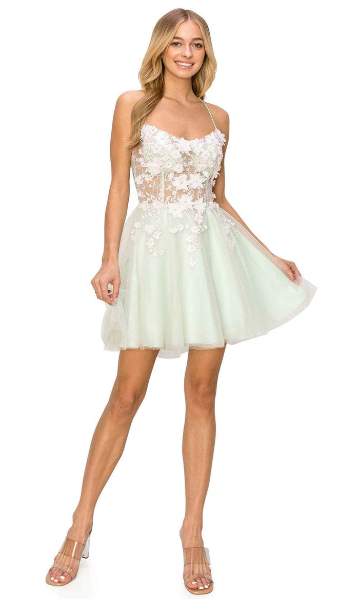 Cinderella Couture 8053J - Sleeveless Embellished Cocktail Dress Special Occasion Dress XS / Sage