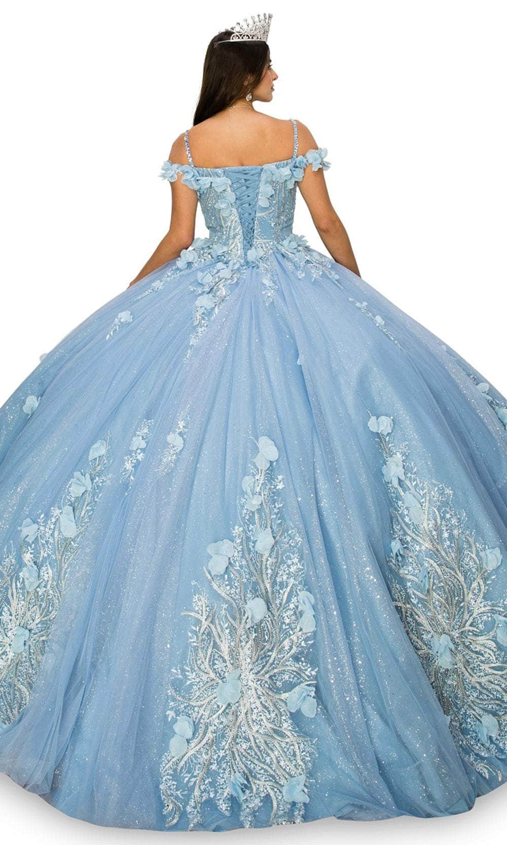 Pearl Bodice Satin Tulle Party Dress by Cinderella Couture USA AS5053 main image 1