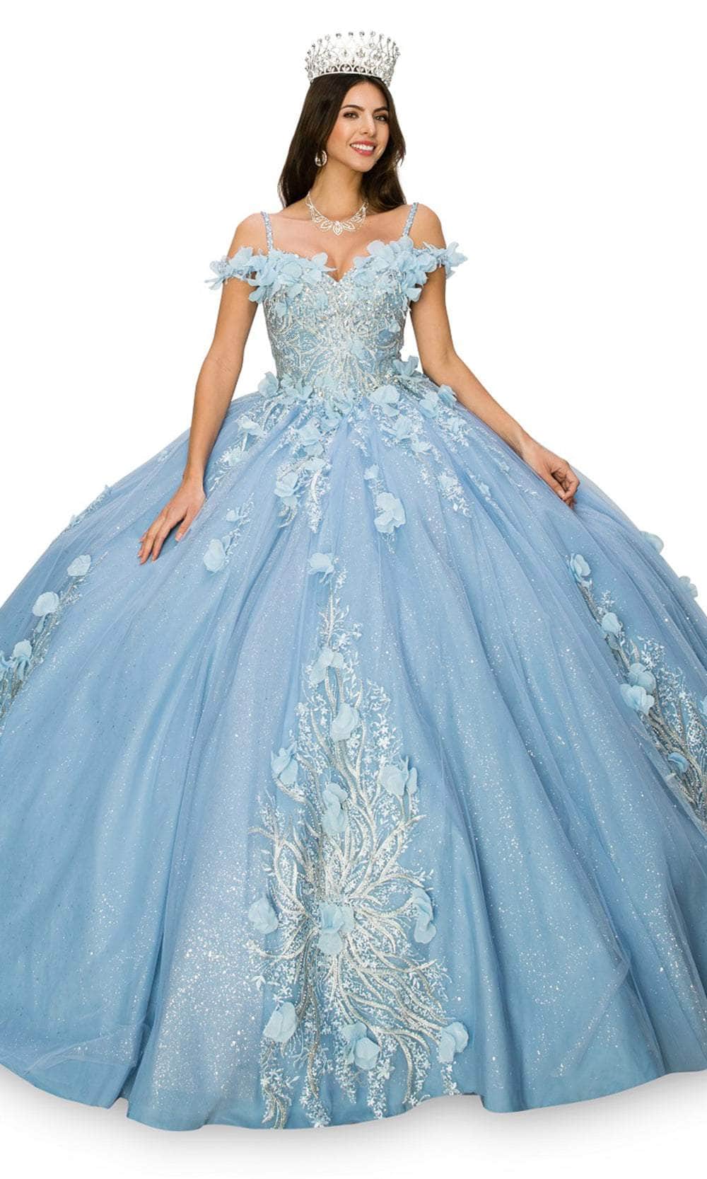Pearl Bodice Satin Tulle Party Dress by Cinderella Couture USA AS5053