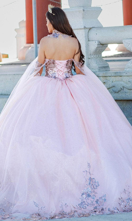 Cinderella Couture 8064J - Off-Shoulder Lace Embellished Ballgown