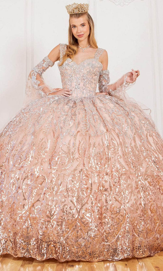 Cinderella Couture 8080J - Beaded Sweetheart Neck Ballgown